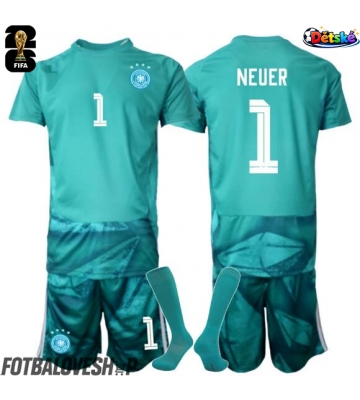 Německo Manuel Neuer #1 Brankářské Dětské Domácí Dres MS 2026 Krátký Rukáv (+ trenýrky)